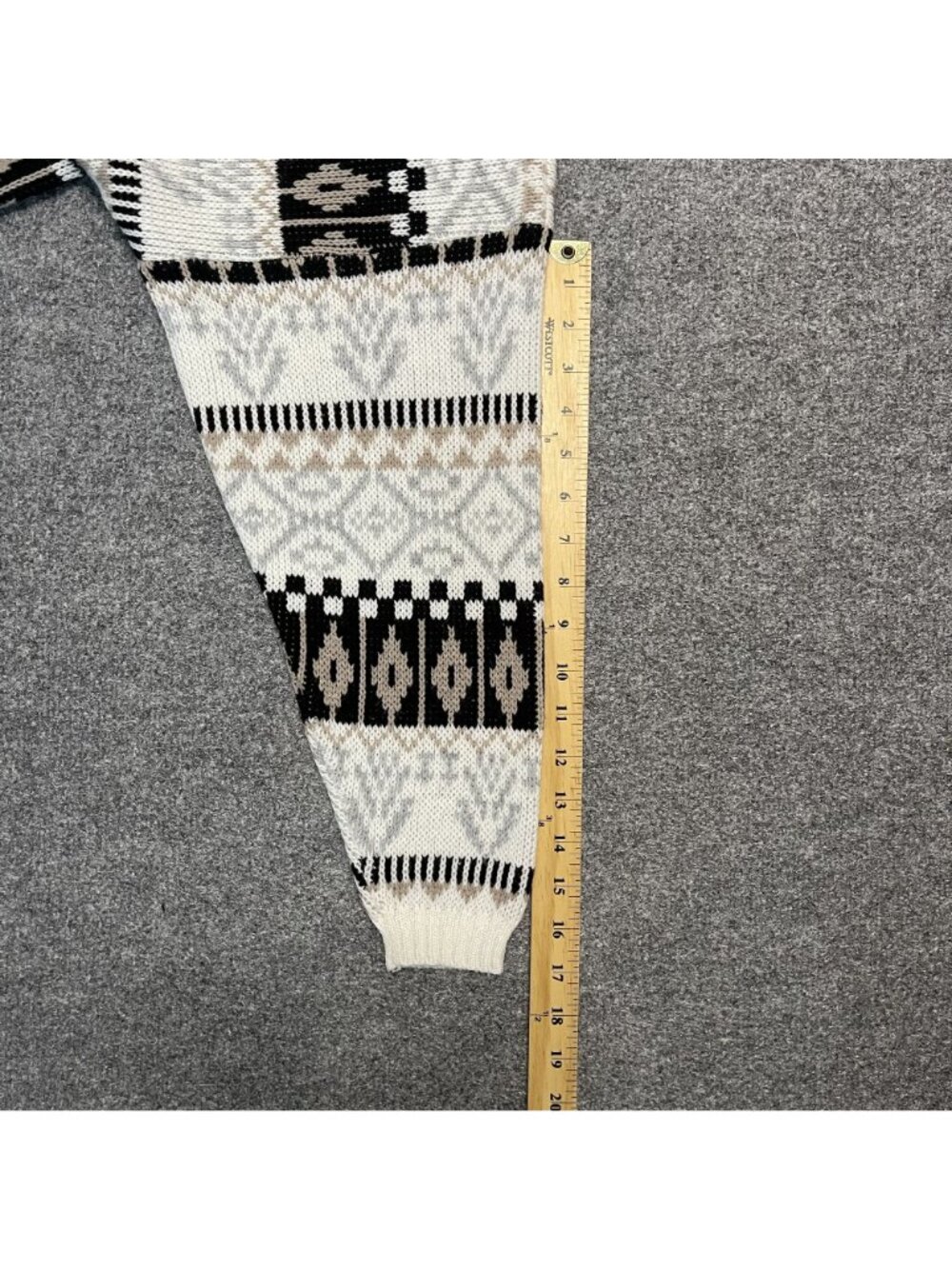Croquet Club Womens Vintage Sweater M Made In USA Geometric Pattern Crewneck - Picture 6 of 6